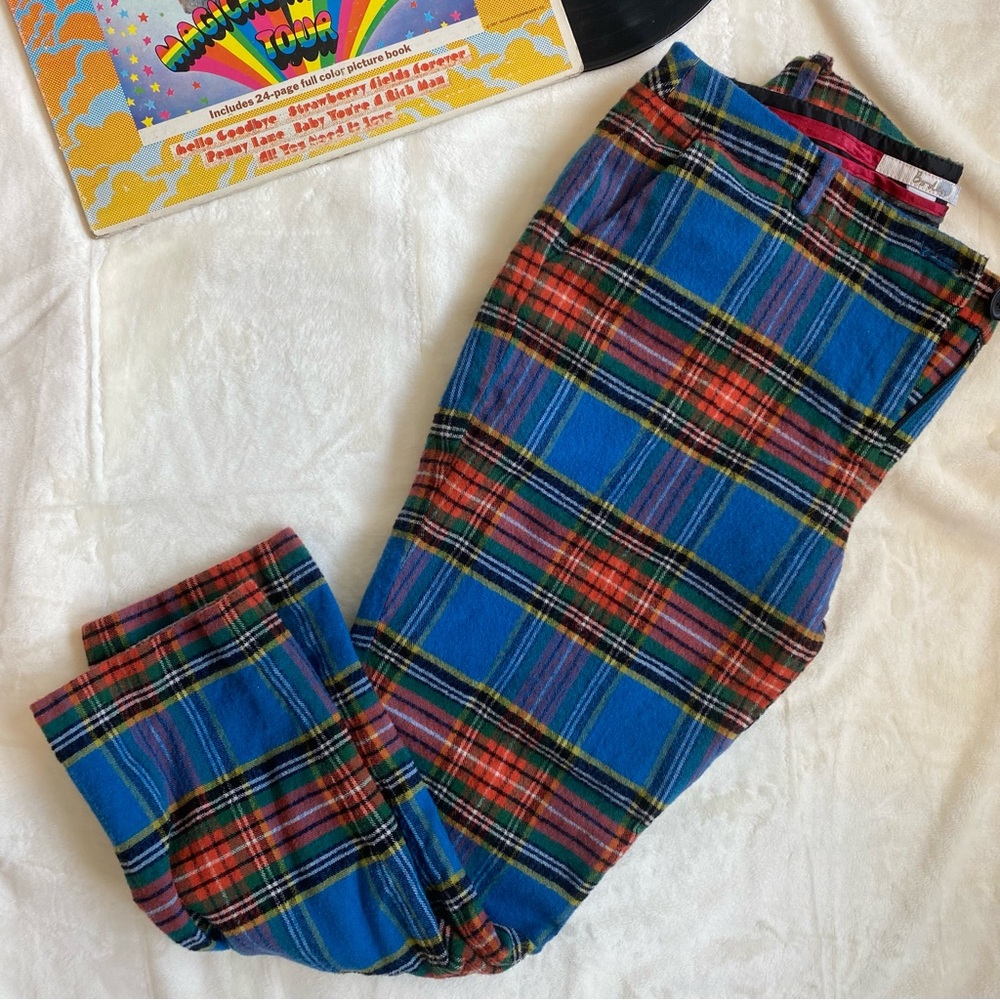 Boden Plaid Crop Pant